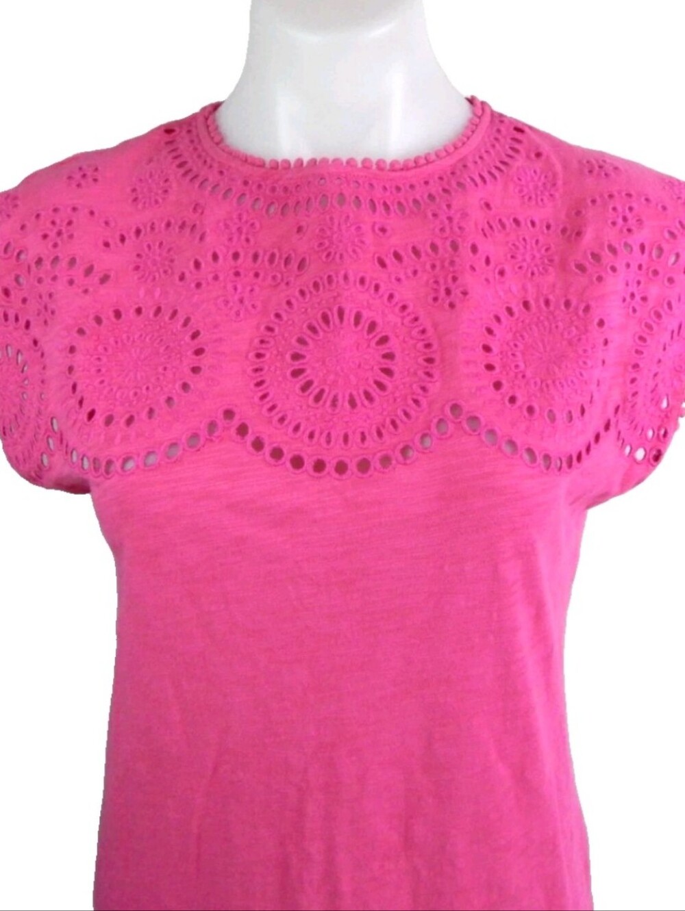 Boden Cutwork Eyelet Slub Knit Dress - Picture 3 of 5